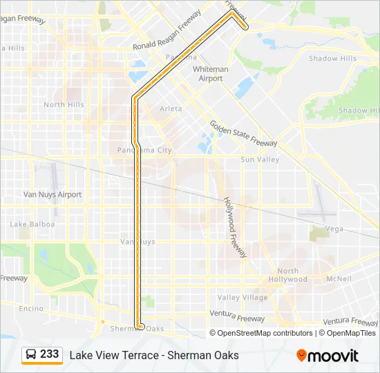 233 Bus Line Map