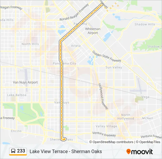 233 Bus Line Map