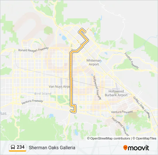234 Bus Line Map