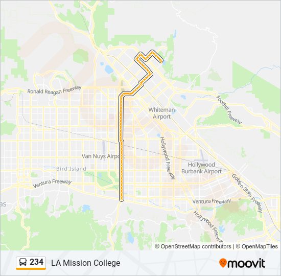 234 bus Line Map