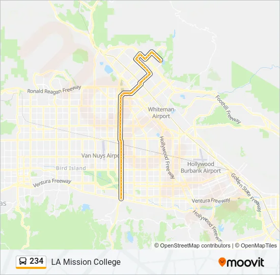 234 Bus Line Map