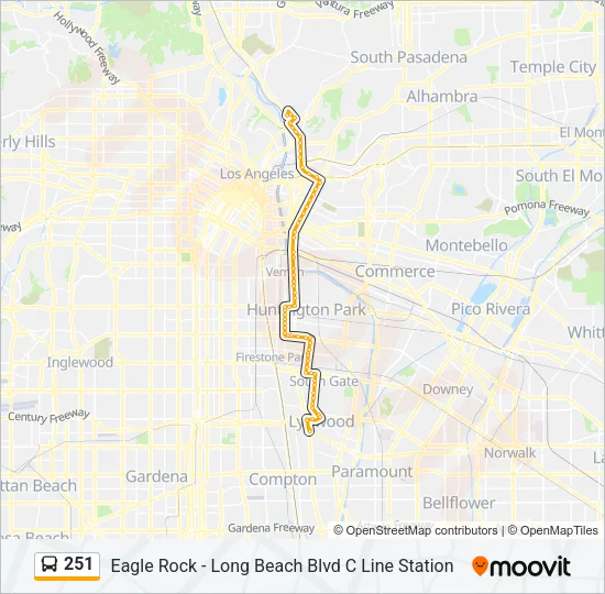 251 Bus Line Map