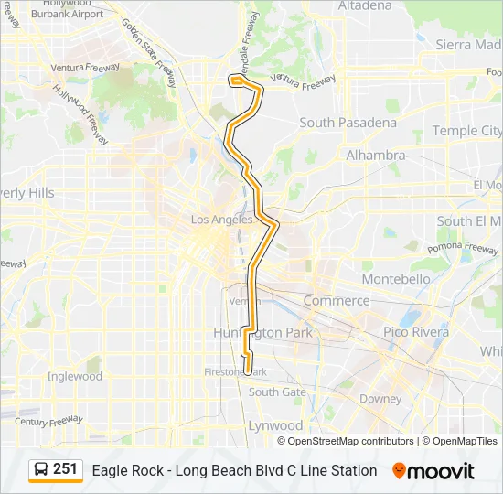 251 Bus Line Map