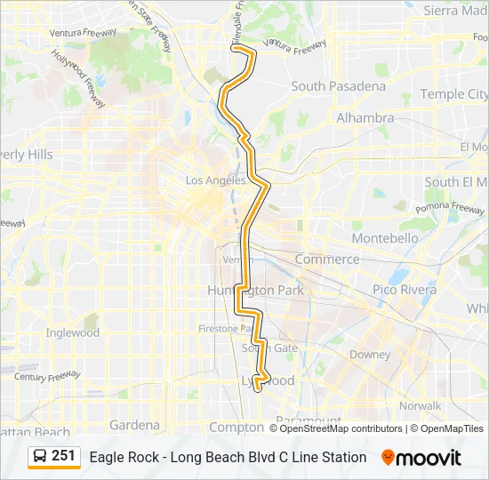 251 Bus Line Map