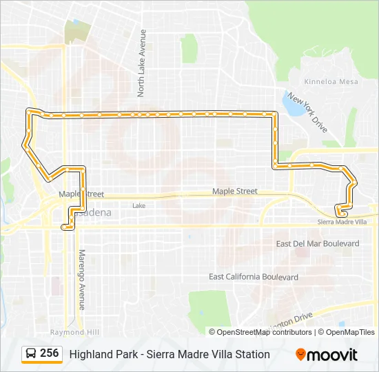 256 Bus Line Map