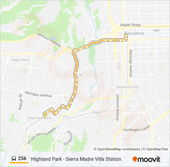 256 Bus Line Map