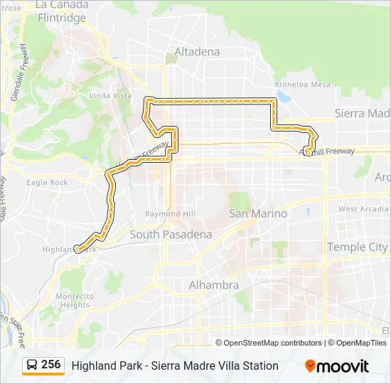 256 Bus Line Map