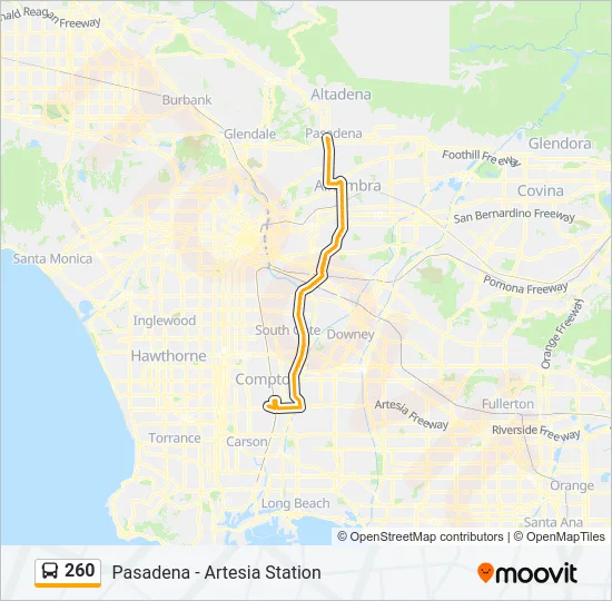 260 Bus Line Map