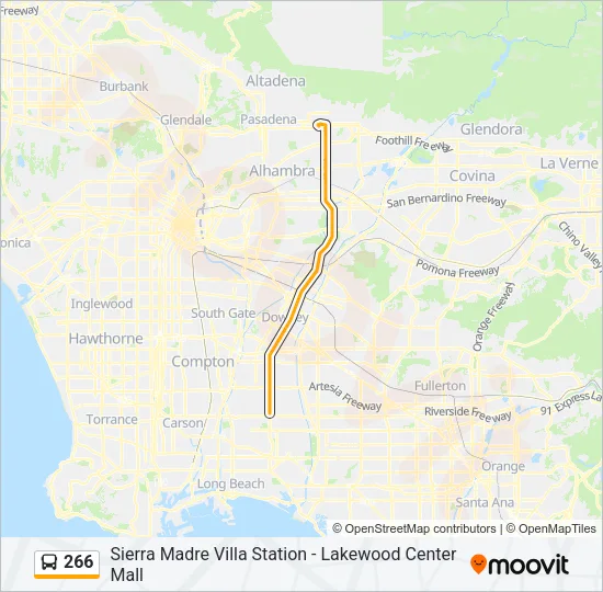 266 Bus Line Map
