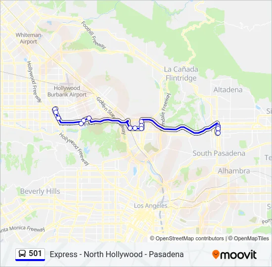 501 Bus Line Map
