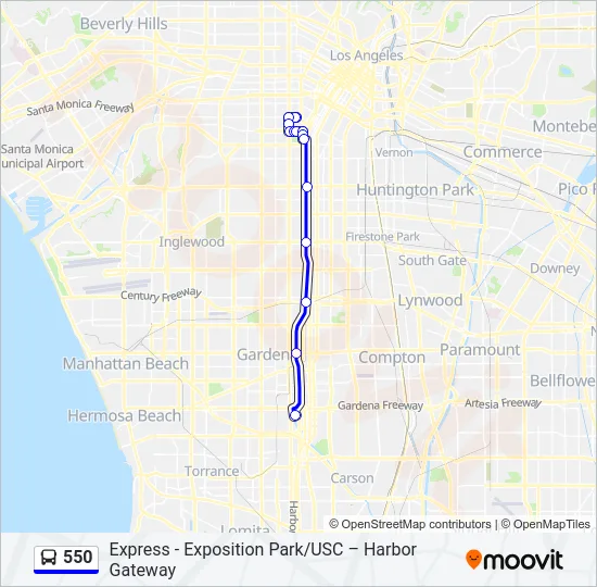 550 Bus Line Map