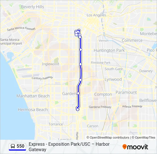 550 Bus Line Map