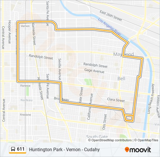 611 Bus Line Map