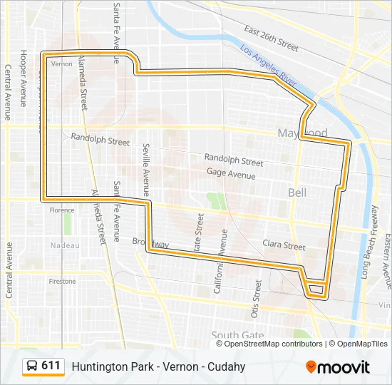 611 Bus Line Map
