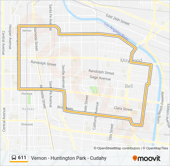 611 Bus Line Map