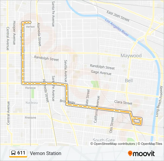 611 Bus Line Map