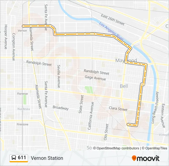 611 Bus Line Map