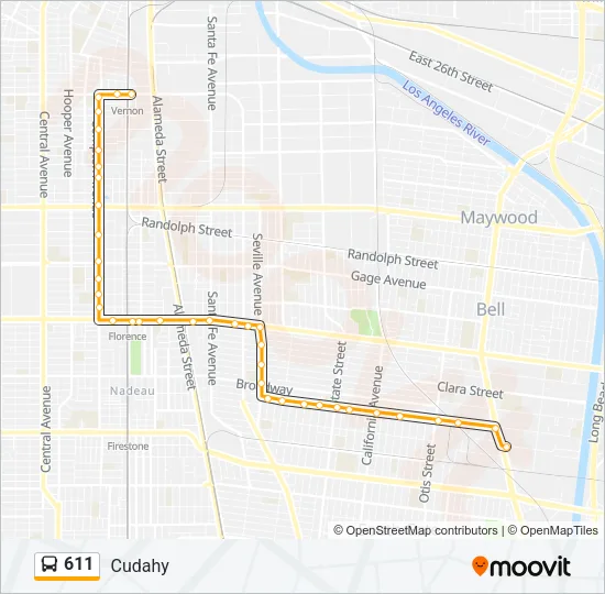 611 Bus Line Map