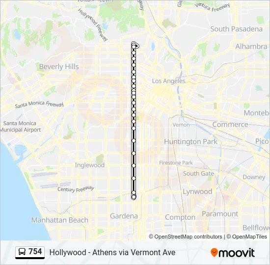754 Bus Line Map
