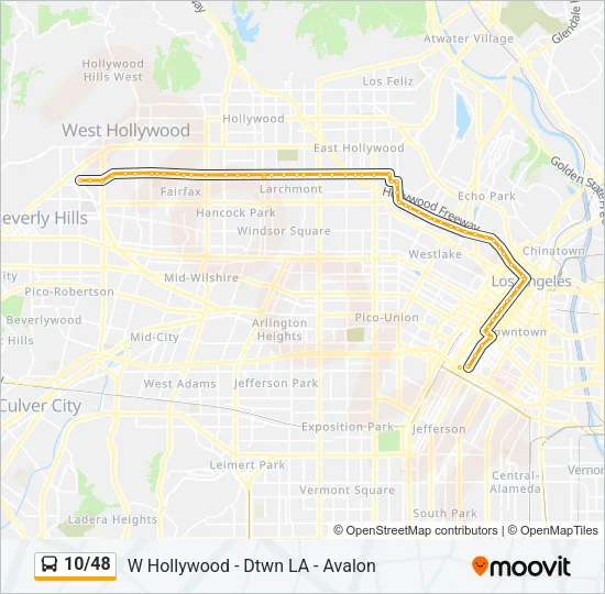 10/48 Bus Line Map
