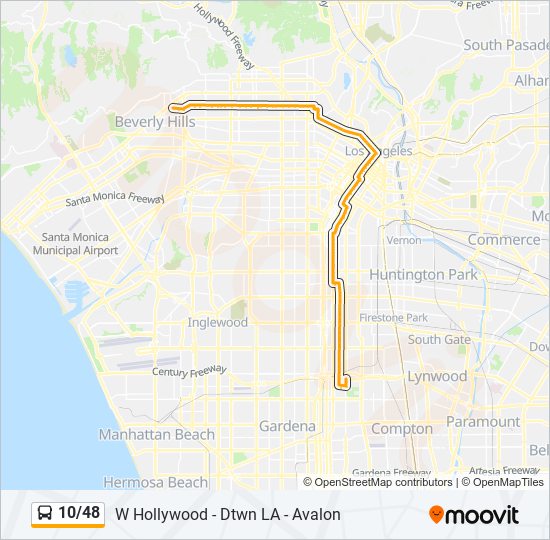 10/48 bus Line Map