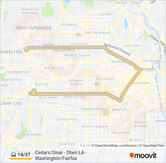 14/37 Bus Line Map