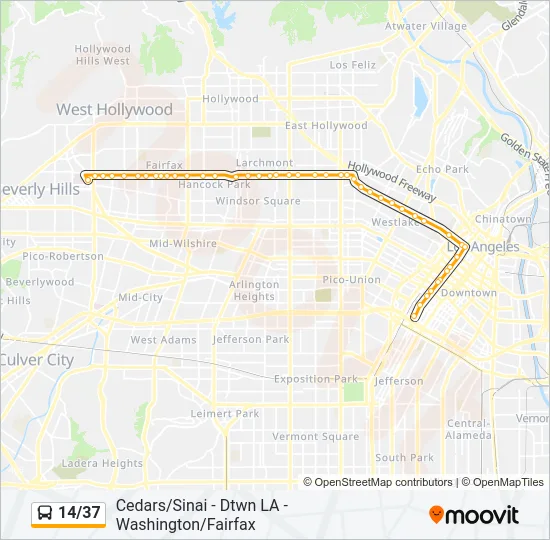 14/37 Bus Line Map