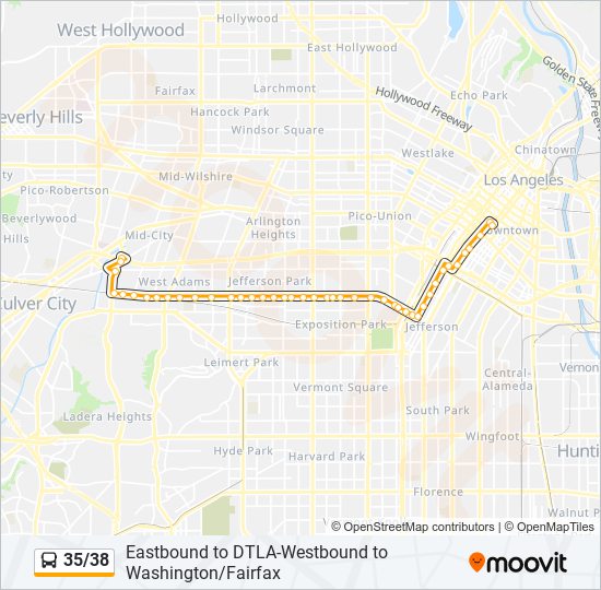 Mapa de 35/38 de autobús