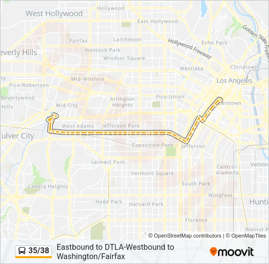 35/38 Bus Line Map