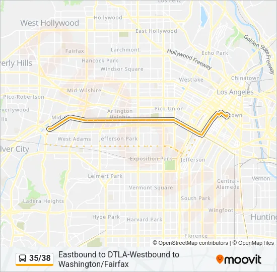 35/38 Bus Line Map