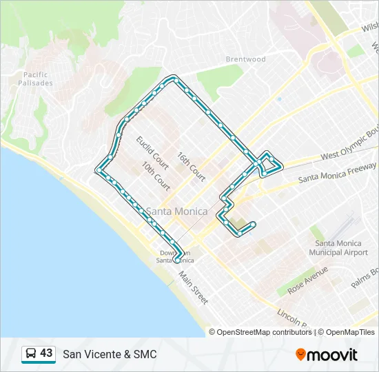 43 Bus Line Map