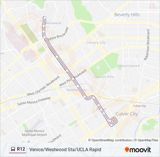 R12 bus Line Map