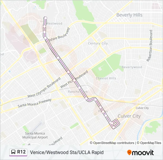 R12 Bus Line Map