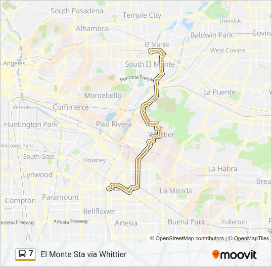 7 Bus Line Map
