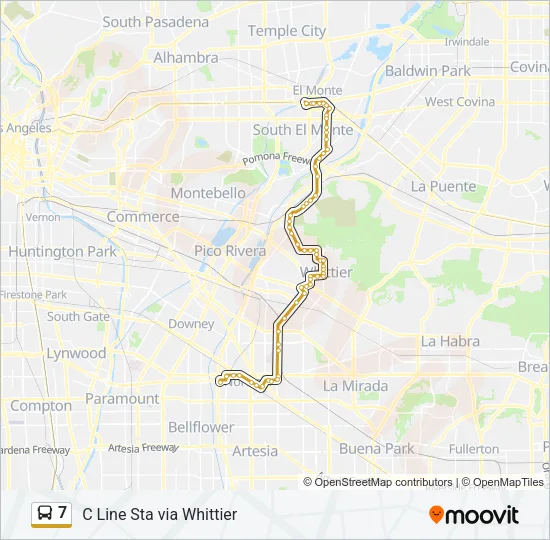 7 Bus Line Map