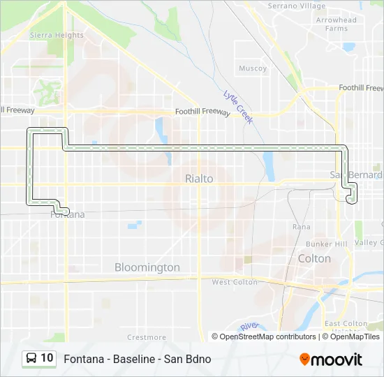 10 Bus Line Map