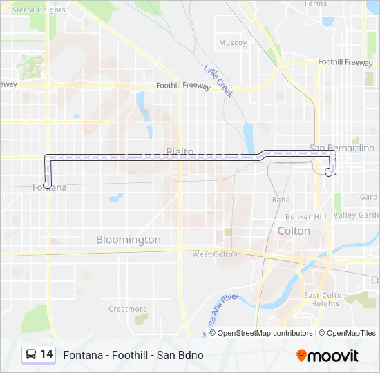 14 Bus Line Map