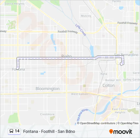 14 Bus Line Map