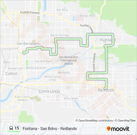 15 Bus Line Map