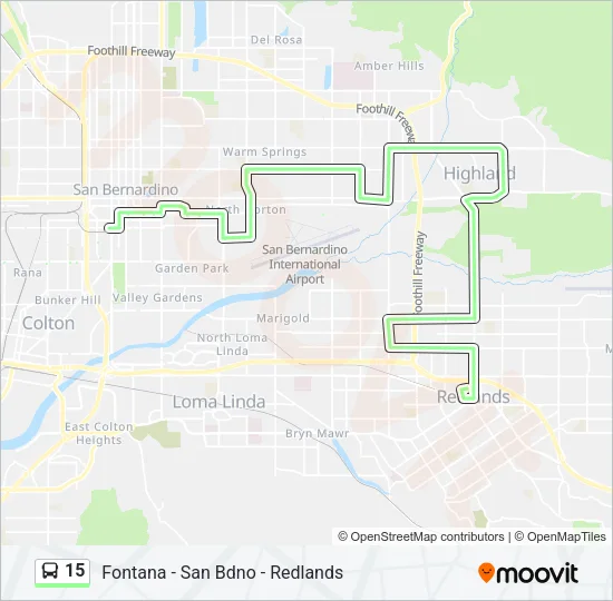 15 Bus Line Map