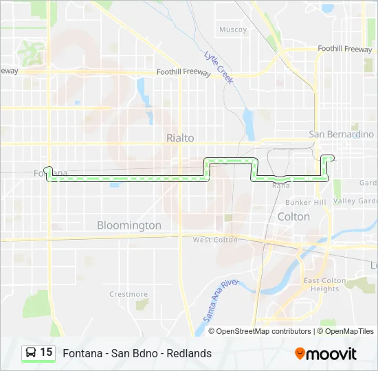 15 Bus Line Map