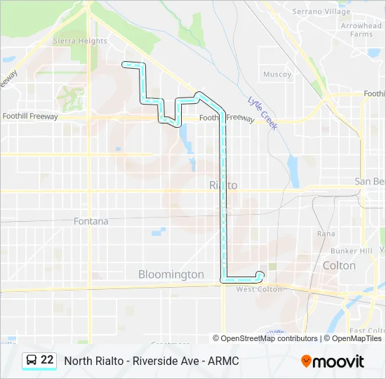 22 Bus Line Map