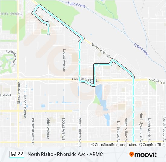22 Bus Line Map