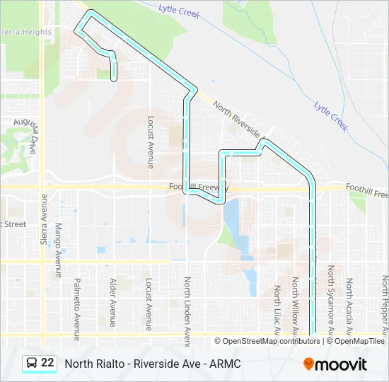 22 Bus Line Map