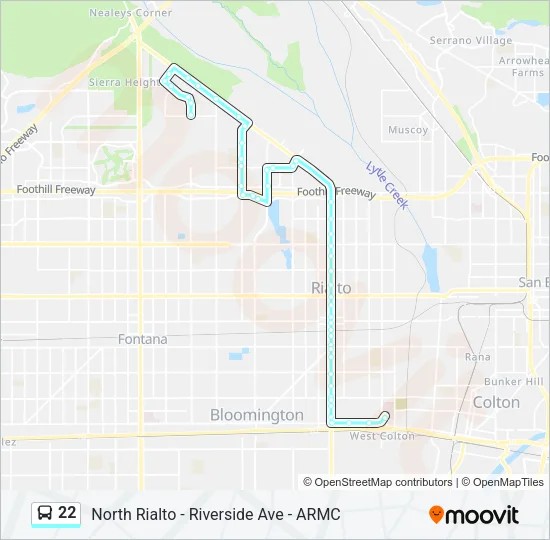22 Bus Line Map