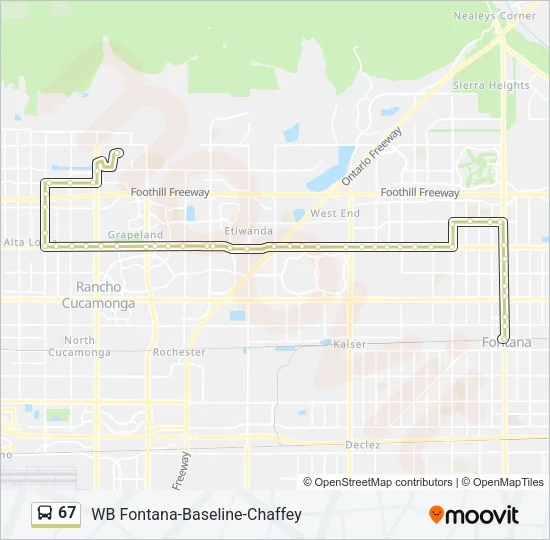 67 Bus Line Map