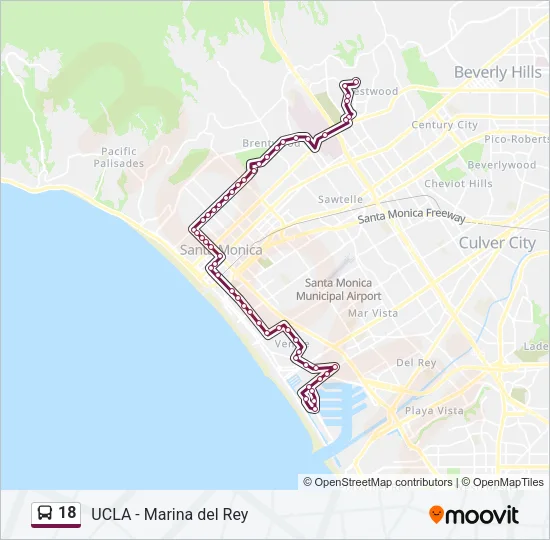 18 Bus Line Map