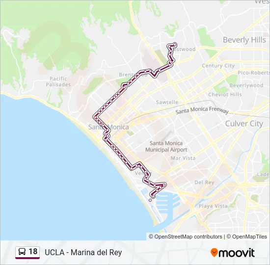 18 Bus Line Map