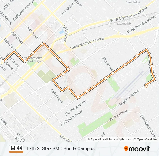 44 Bus Line Map