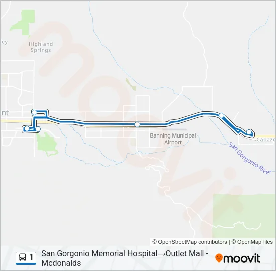 1 Bus Line Map